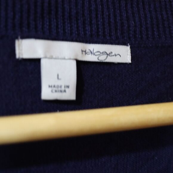 Halogen Blue Sequin Y2K Striped Long Sleeve Top LG - Picture 10 of 12